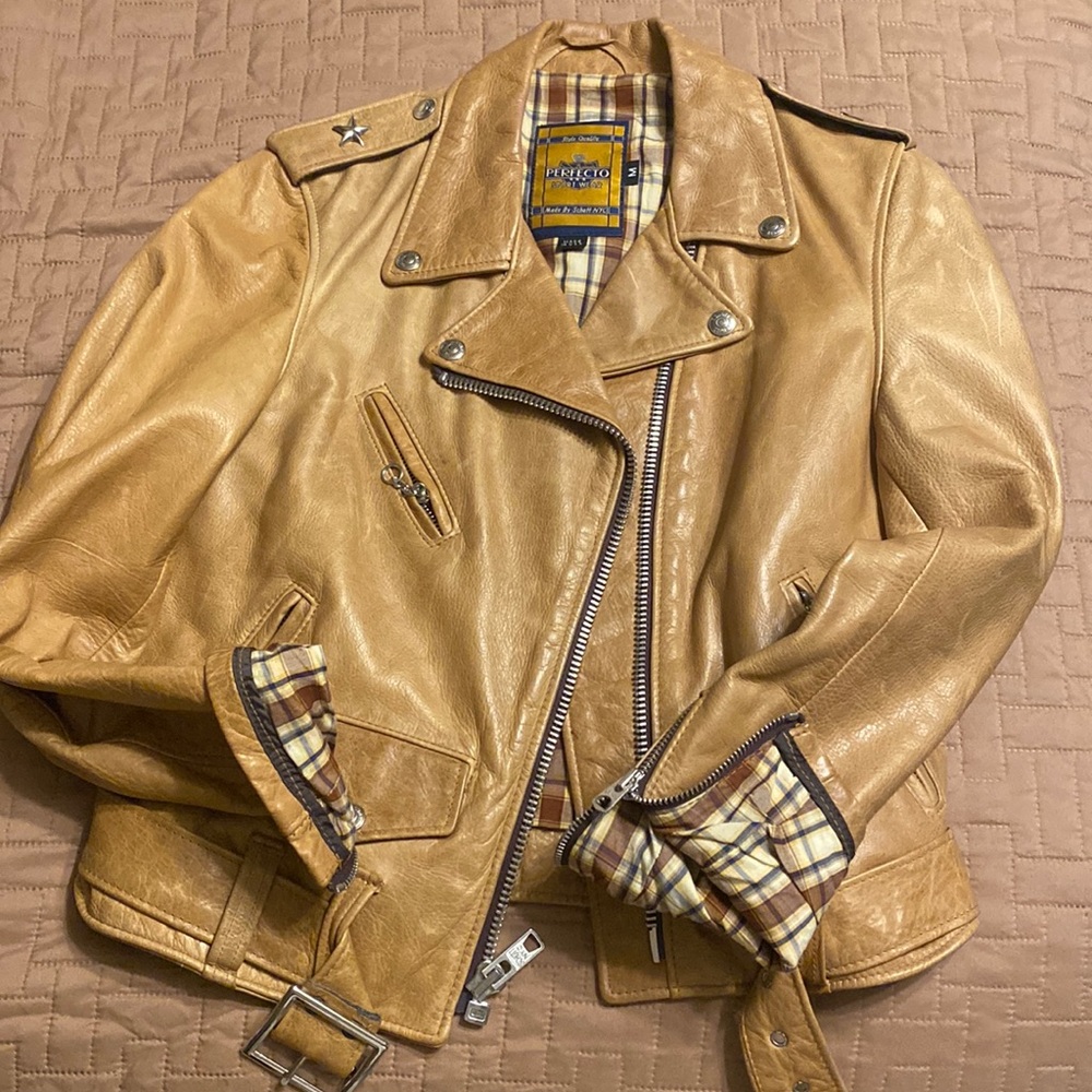 Only wore one, one of a time tan leather from Schotts NYC